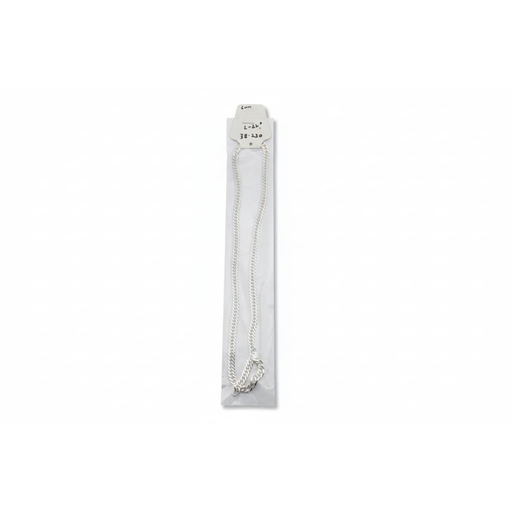 Japanese Curb Silver Chain in 925 Sterling Silver | Sleek Flat Link Chain Necklace