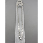 Japanese Curb Silver Chain in 925 Sterling Silver | Sleek Flat Link Chain Necklace