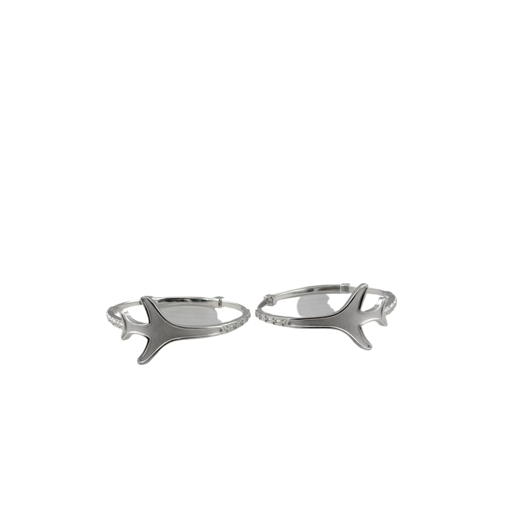 Kids Bird Design Silver Bangle – 925 Sterling Silver Bracelet