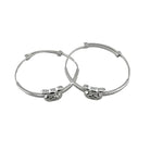 Kids Cartoon Face Silver Kada – 925 Sterling Silver Baby Kada Bracelet (Pair)