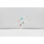 Kids Elephant Charm Silver Kada Pair