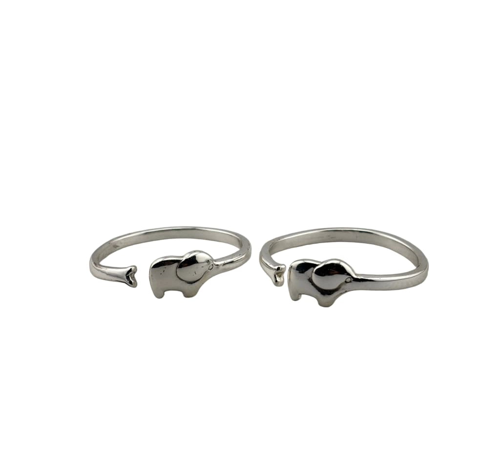 Kids Elephant Silver Kada – 925 Sterling Silver Baby Bracelet Open Kada Cute Animal Design