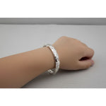 Kids Floral Engraved Silver Kada – 925 Sterling Silver Baby Kada Bracelet
