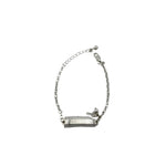 Kids Name Plate Silver Bracelet – 925 Sterling Silver Baby ID Bracelet Adjustable Chain Design