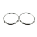 Kids Plain Silver Kada – 925 Sterling Silver Simple Open Bracelet Minimal Daily Wear (Pair)