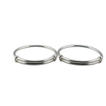 Kids Plain Silver Kada – 925 Sterling Silver Simple Open Bracelet Minimal Daily Wear (Pair)