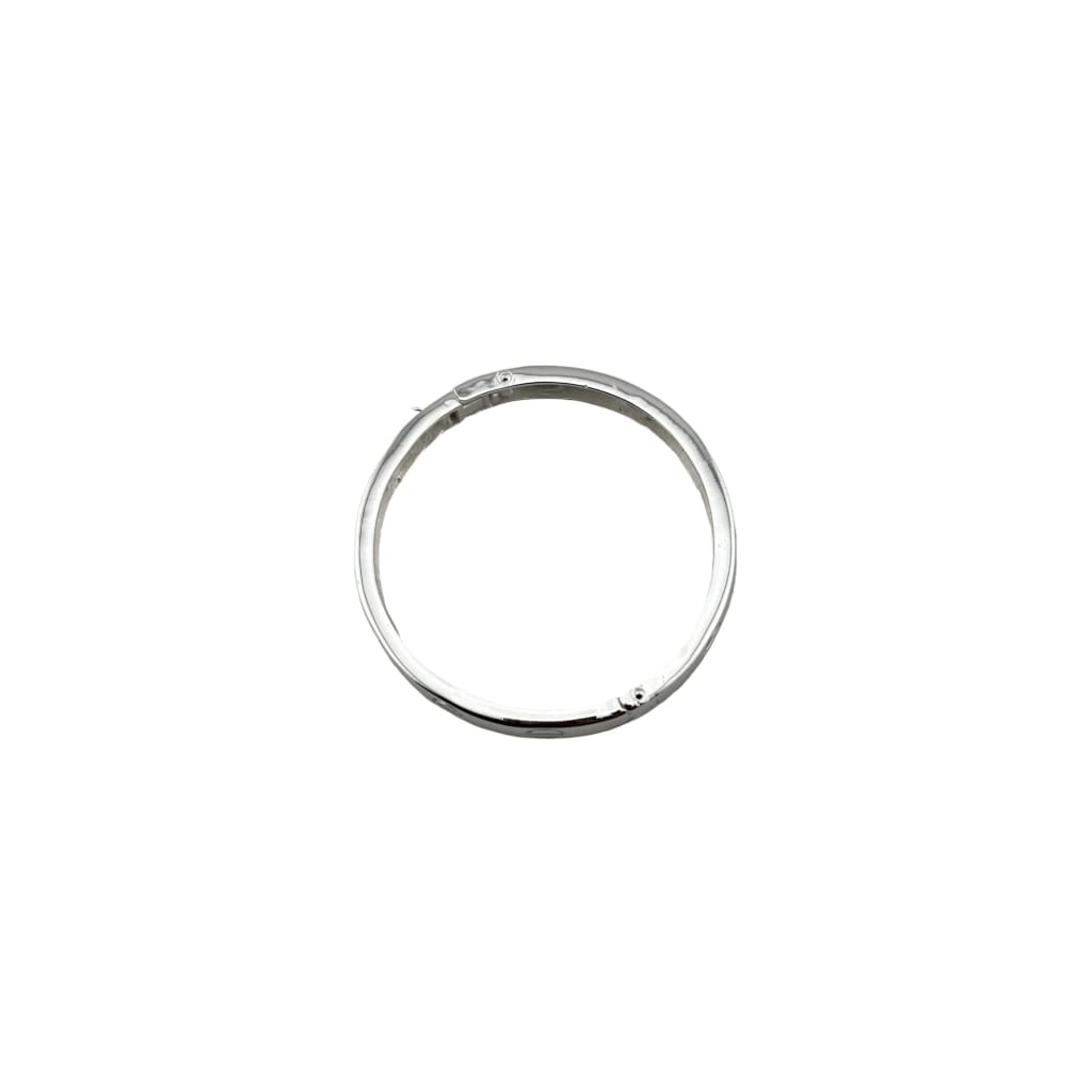 Kids Screw Design Silver Bangle – 925 Sterling Silver Closed Bracelet Lock Kada Minimal Style |