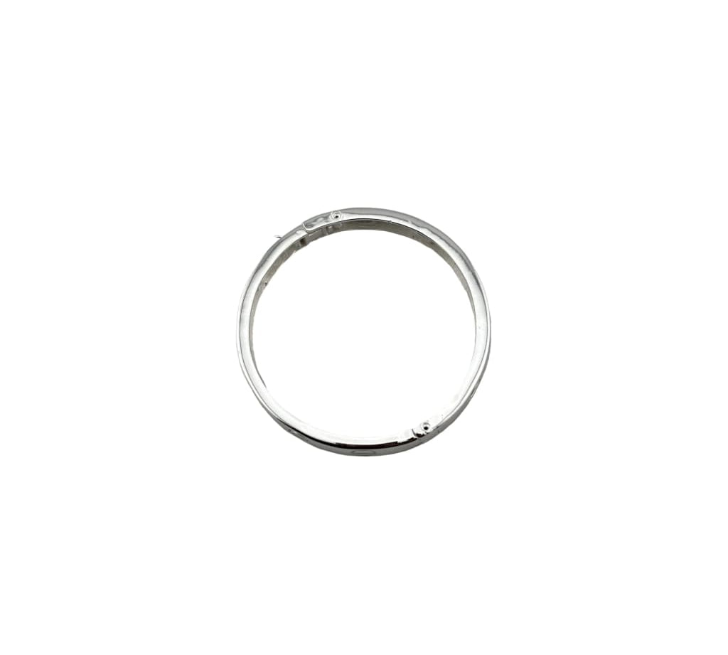 Kids Screw Design Silver Bangle – 925 Sterling Silver Closed Bracelet Lock Kada Minimal Style |