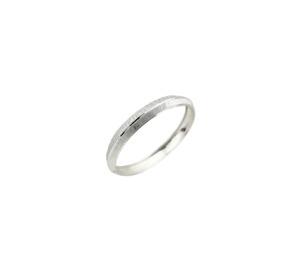 Kids Silver Engraved Kada – 925 Sterling Silver Baby Bracelet Textured Pattern Adjustable Baby