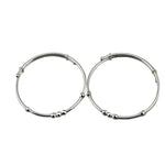 Kids Silver Faceted Bead Kada – 925 Sterling Silver Bracelet