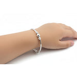 Kids Silver Heart Bead Kada Adjustable Baby Bangle