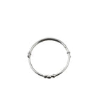 Kids Silver Heart Bead Kada Adjustable Baby Bangle
