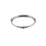 Kids Silver Heart Bead Kada Adjustable Baby Bangle