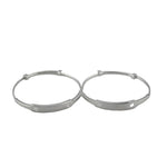 Kids Silver ID Bangles with Textured Plate silver bracelet