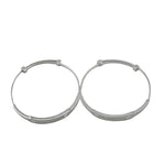 Kids Silver ID Bangles with Textured Plate silver bracelet