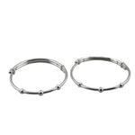 Kids Silver Multi Bead Bangle – 925 Sterling Silver Bracelet