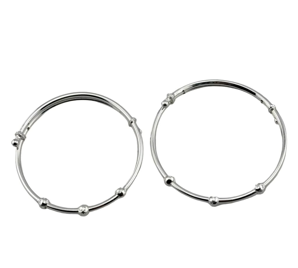Kids Silver Multi Bead Bangle – 925 Sterling Silver Bracelet