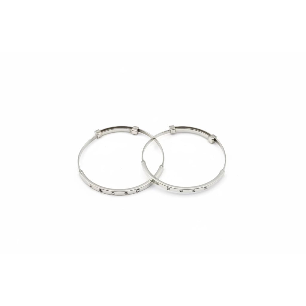 Kids Textured Silver Kada – 925 Sterling Silver Baby Kada Bracelet with Engraved Design (Pair)