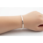 Kids Textured Silver Kada – 925 Sterling Silver Baby Kada Bracelet with Engraved Design (Pair)