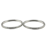 Kids Twist Silver Kada – 925 Sterling Silver Baby Kada Bracelet with Rope Detail (Pair)