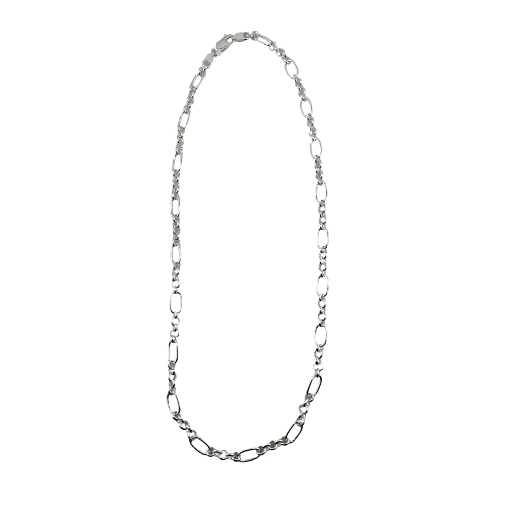 Long & Short Link Silver Chain 925 Silver (20 Inch, 22g)