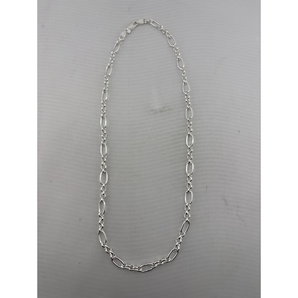 Long & Short Link Silver Chain 925 Silver (20 Inch, 22g) – view 2