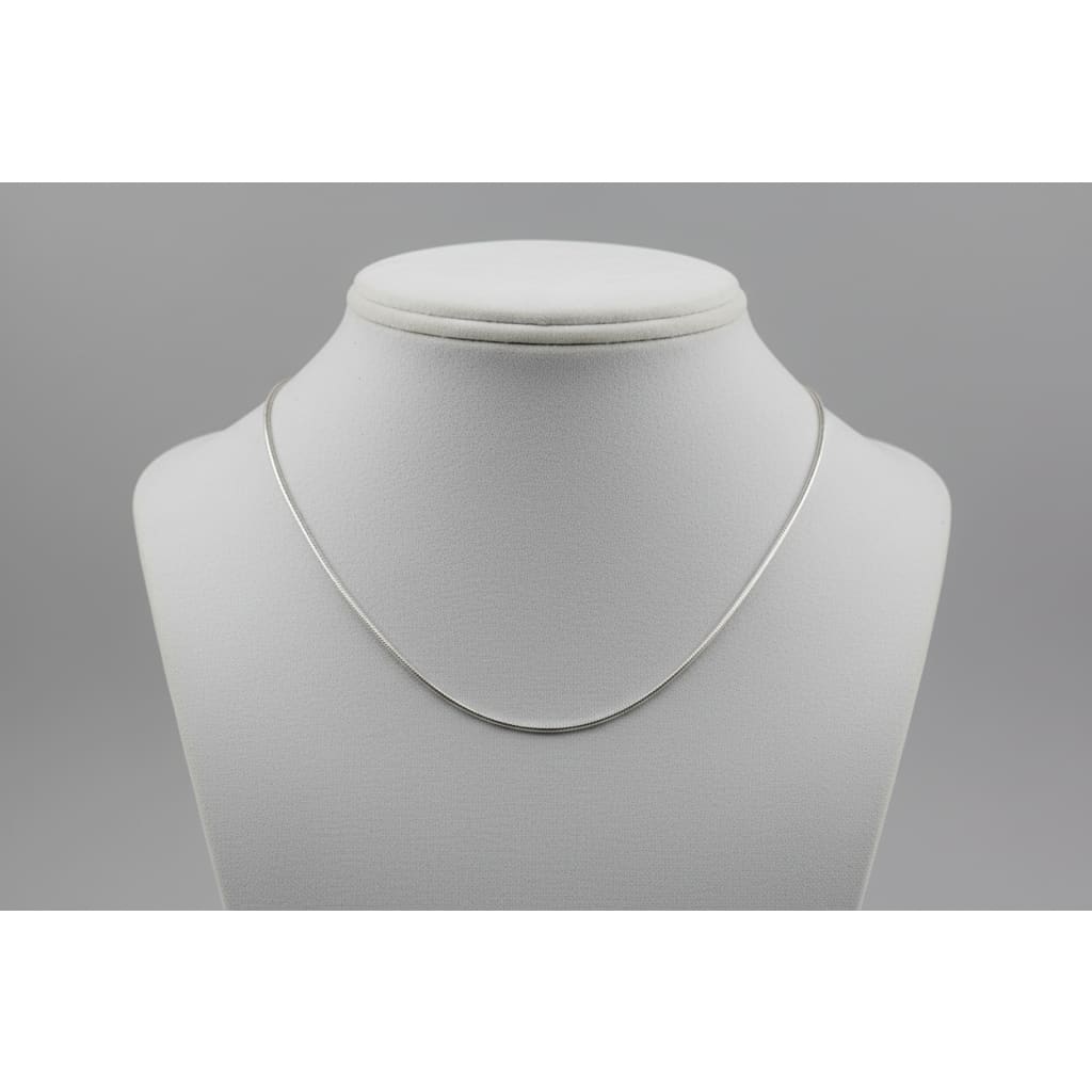 Modern Sleek Snake Chain in Sterling Silver 925 | Clean Finish Necklace 20 Inch