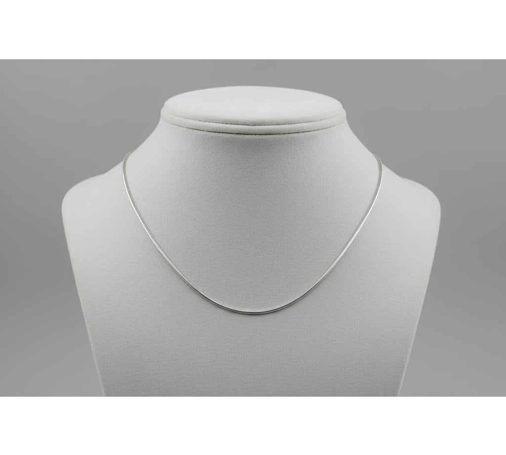 Modern Sleek Snake Chain in Sterling Silver 925 | Clean Finish Necklace 20 Inch