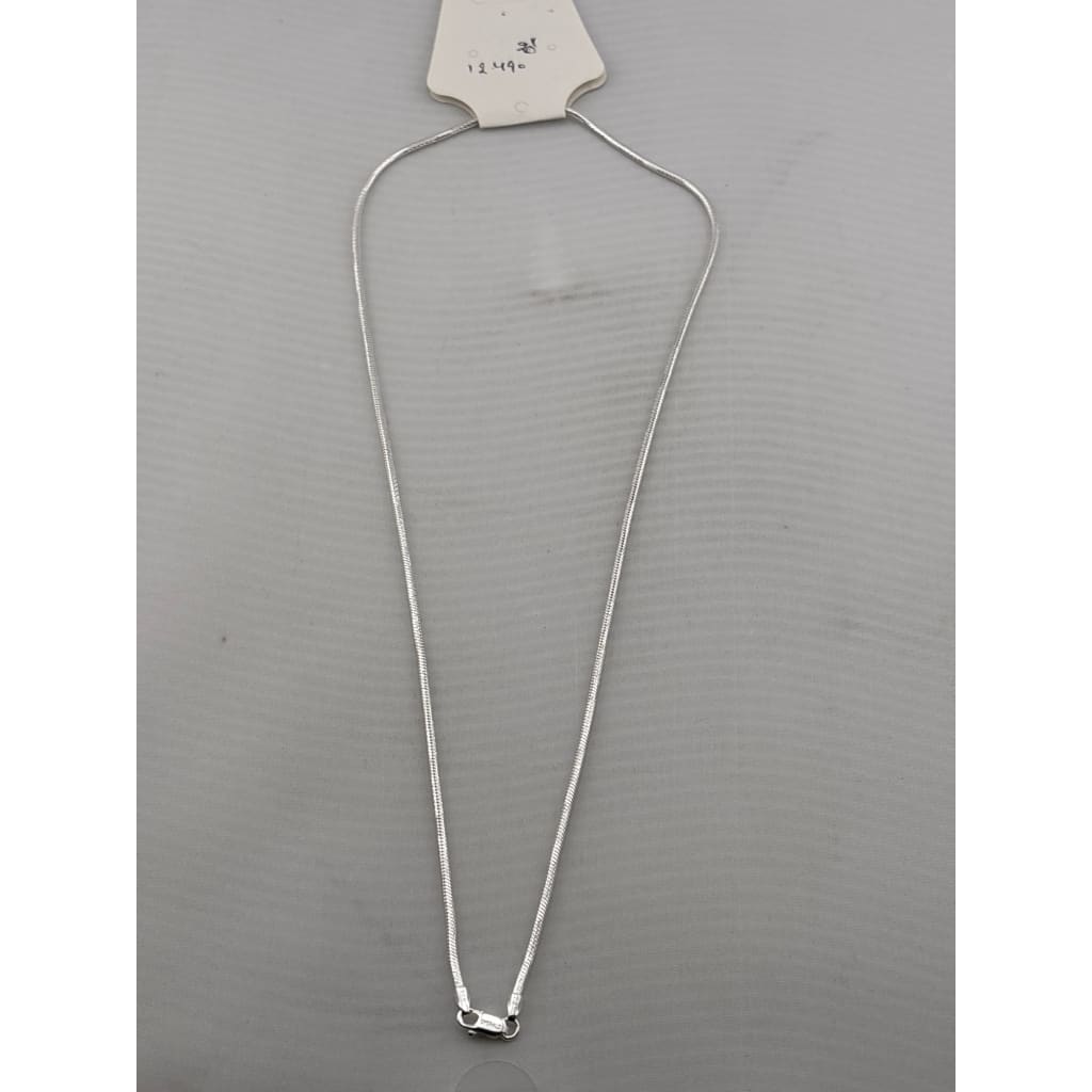 Modern Sleek Snake Chain in Sterling Silver 925 | Clean Finish Necklace 20 Inch