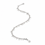 Multi Charm Anklet – 925 Sterling Silver – Heart Butterfly Lucky Charms Design-21g