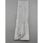 Multi Layer Silver Anklet – 99.9% Pure Silver – Beaded Chain Design – Adjustable – 36.50 g