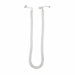 Multi Layer Silver Anklet – 99.9% Pure Silver – Beaded Chain Design – Adjustable – 36.50 g