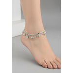 Multicolor Charm Layered Anklet – 925 Sterling Silver – Adjustable – 47g