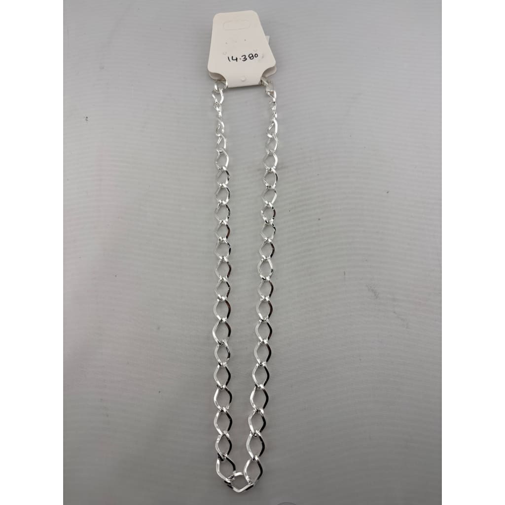 Open Curb Silver Chain 925 Sterling Silver (20 Inch, 14.38g) – view 2