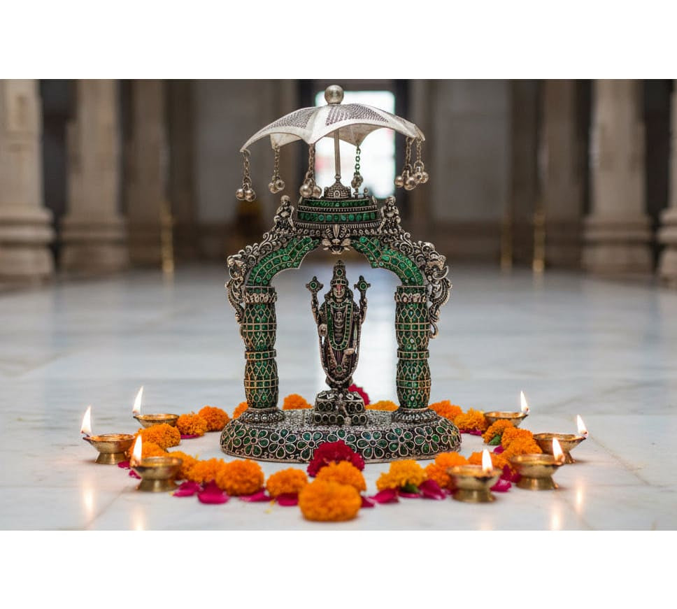 Oxisidised Heavy Silver Balaji Idol