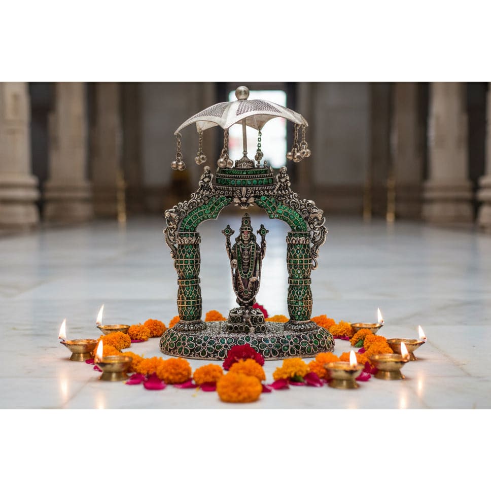 Oxisidised Heavy Silver Balaji Idol