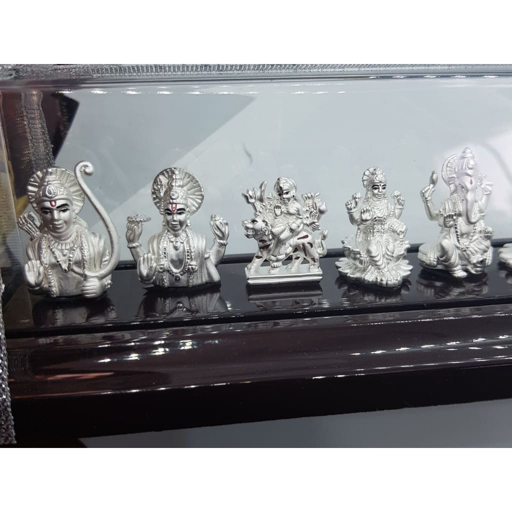 Pure Silver 9 Temple Idol (Vishnu/Shiv//Brahma/Laxmi/Ganesh/Krishna/Ram/Durga) – 701/001 (15)