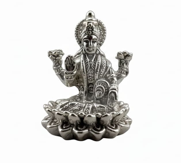 Pure Silver (99.9 % purity)Goddess Lakshmi Idol Design 2