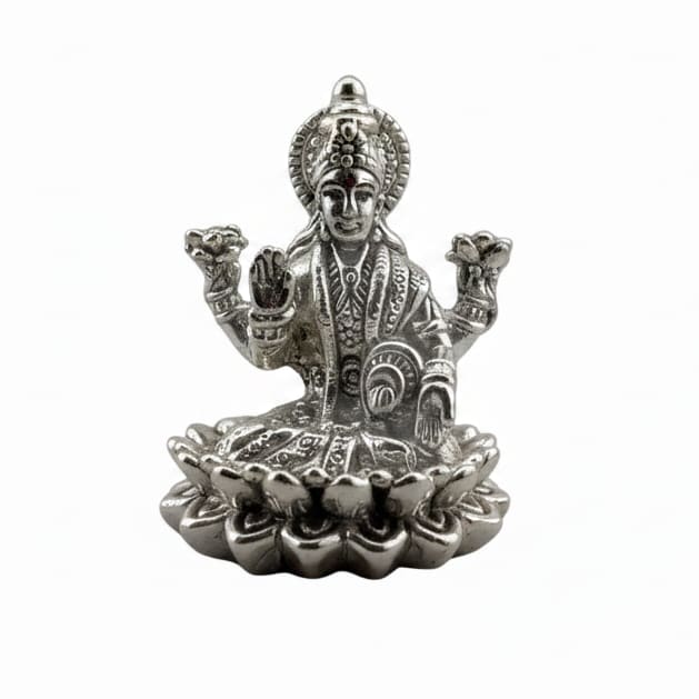 Pure Silver (99.9 % purity)Goddess Lakshmi Idol Design 2