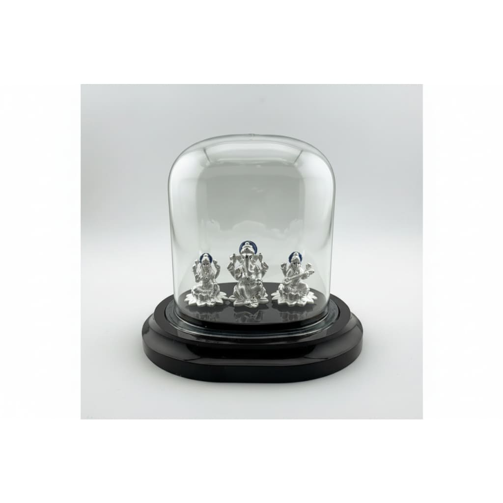 Pure Silver (99.9% purity) Idol Laxmi Ganesh Saraswati
