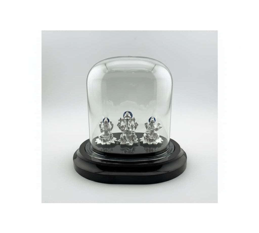 Pure Silver (99.9% purity) Idol Laxmi Ganesh Saraswati