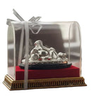 Pure Silver (99.9 purity) Reclining Lord Ganesha Idol