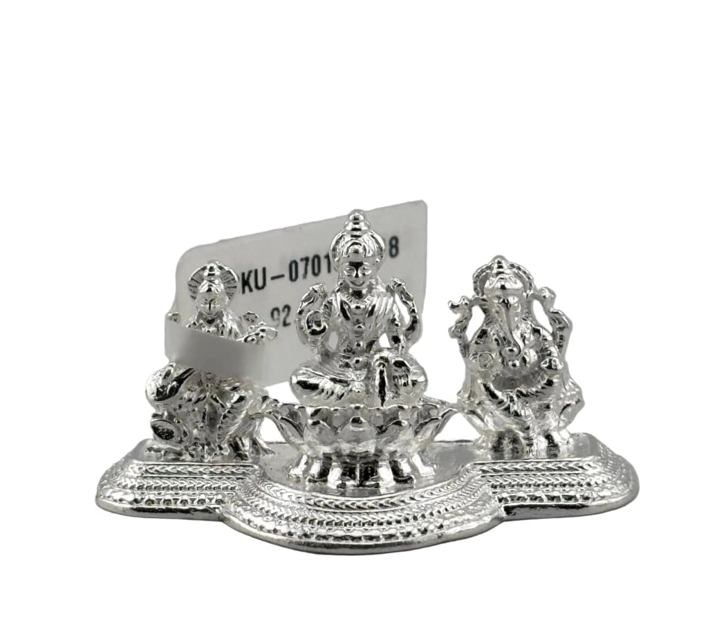 Pure Silver Laxmi Ganesh Saraswathi silver idol