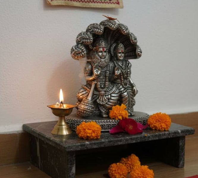 Pure Silver Laxmi Narasimha Idol, Silver Lakshmi Narasimha Murti