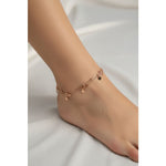 Rose Gold Evil Eye Anklet – Multi Charm Design – Adjustable Trendy Anklet – 10.60g