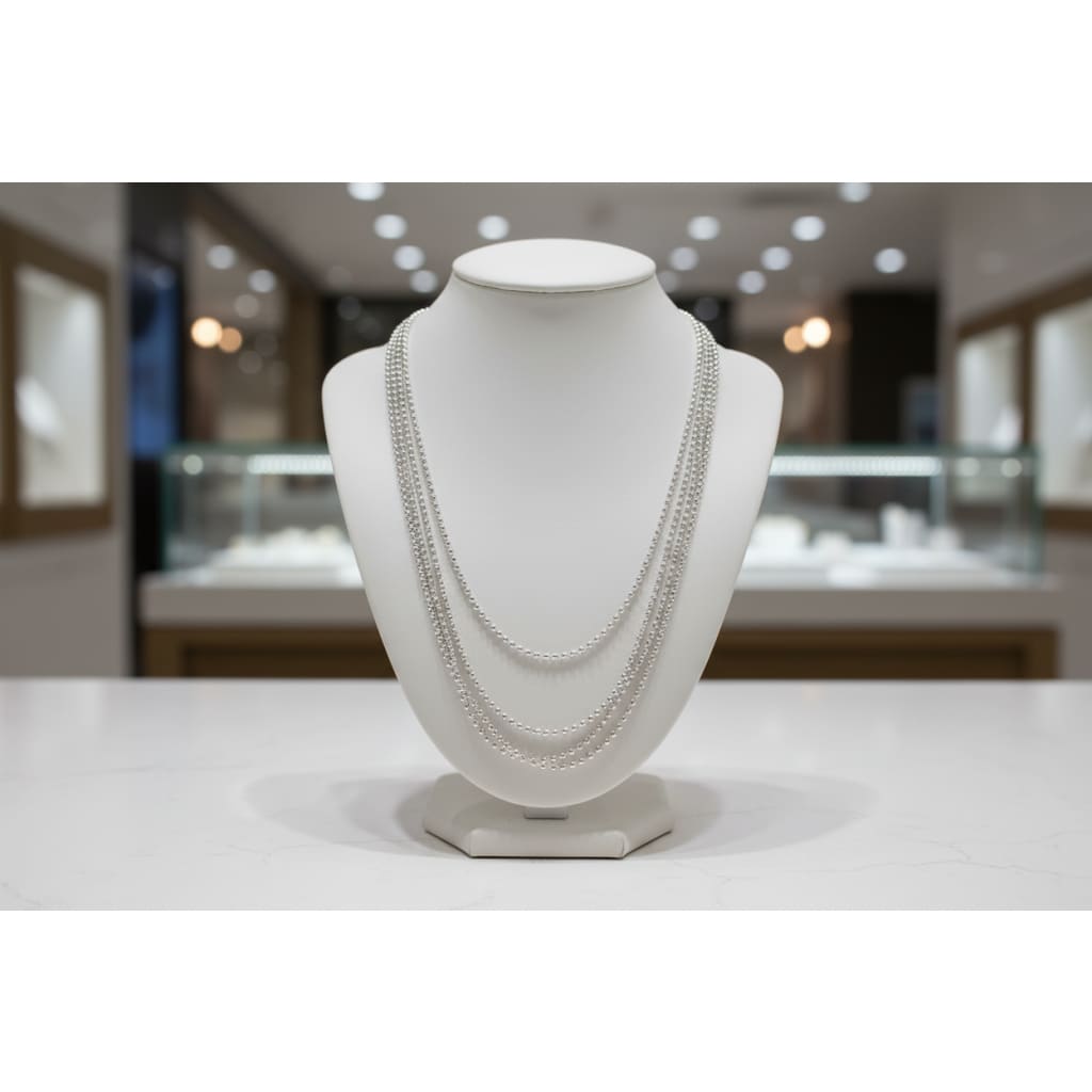 Round Bead Chain 925 Silver