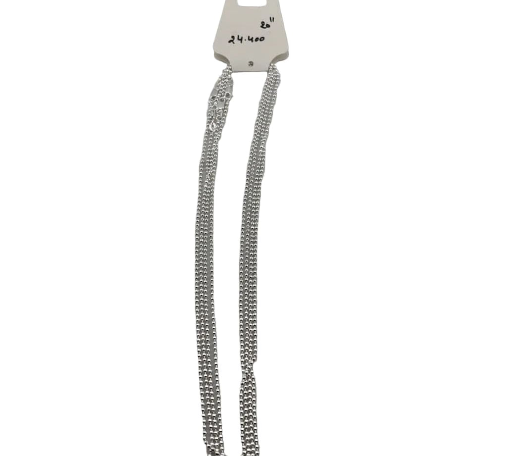 Round Bead Chain 925 Silver | Minimal Ball Necklace (20