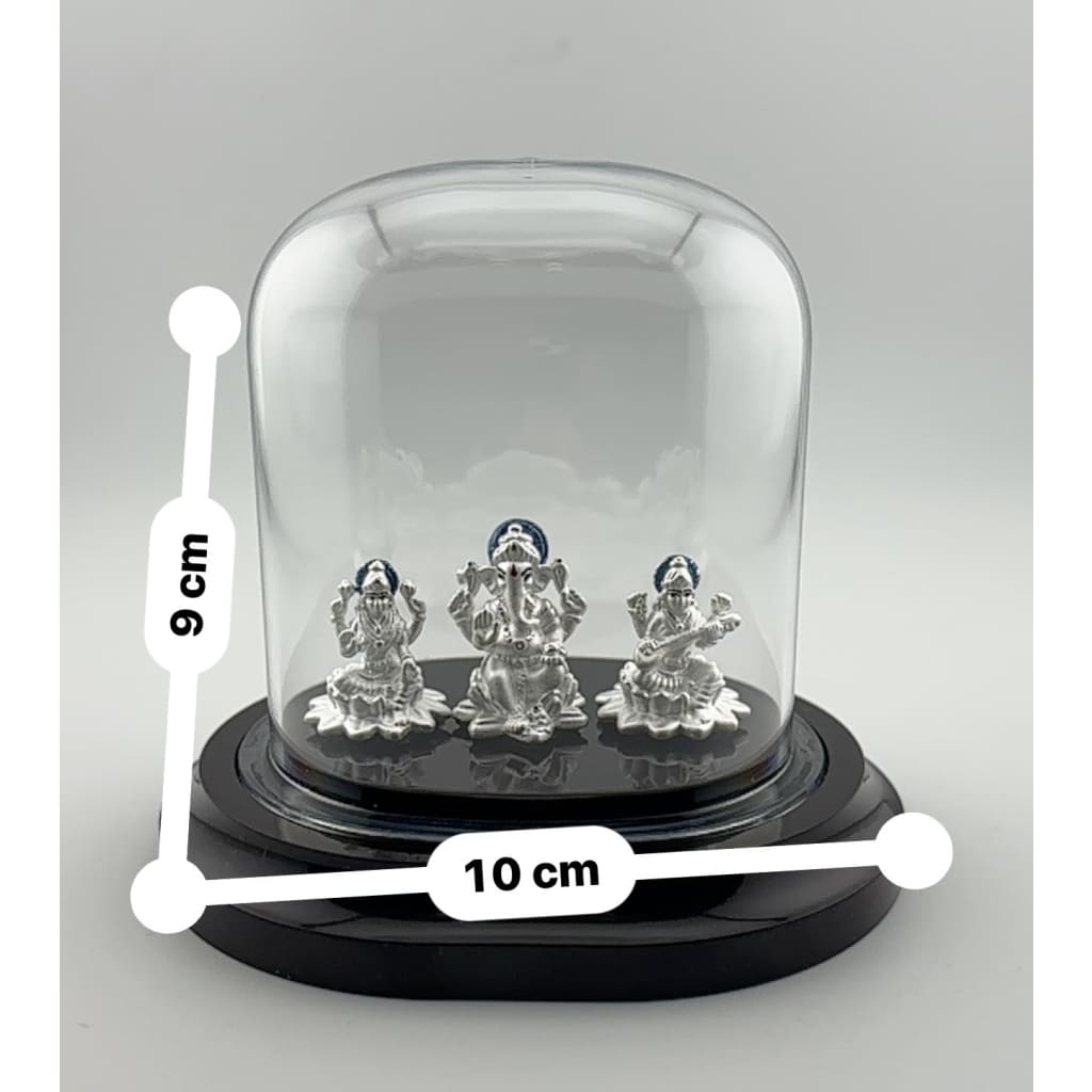 Silver 99.9% pure Idol Laxmi Ganesh Saraswati (515 – 002)