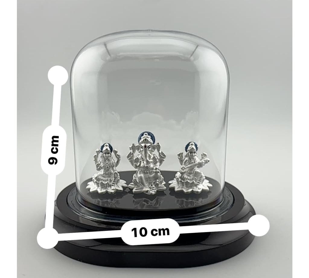 Silver 99.9% pure Idol Laxmi Ganesh Saraswati (515 – 002)