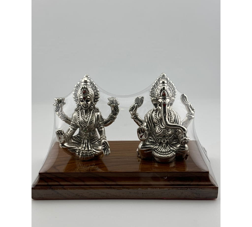 Silver 99.9% pure Laxmi Ganesh Idol (KA039) - Idol